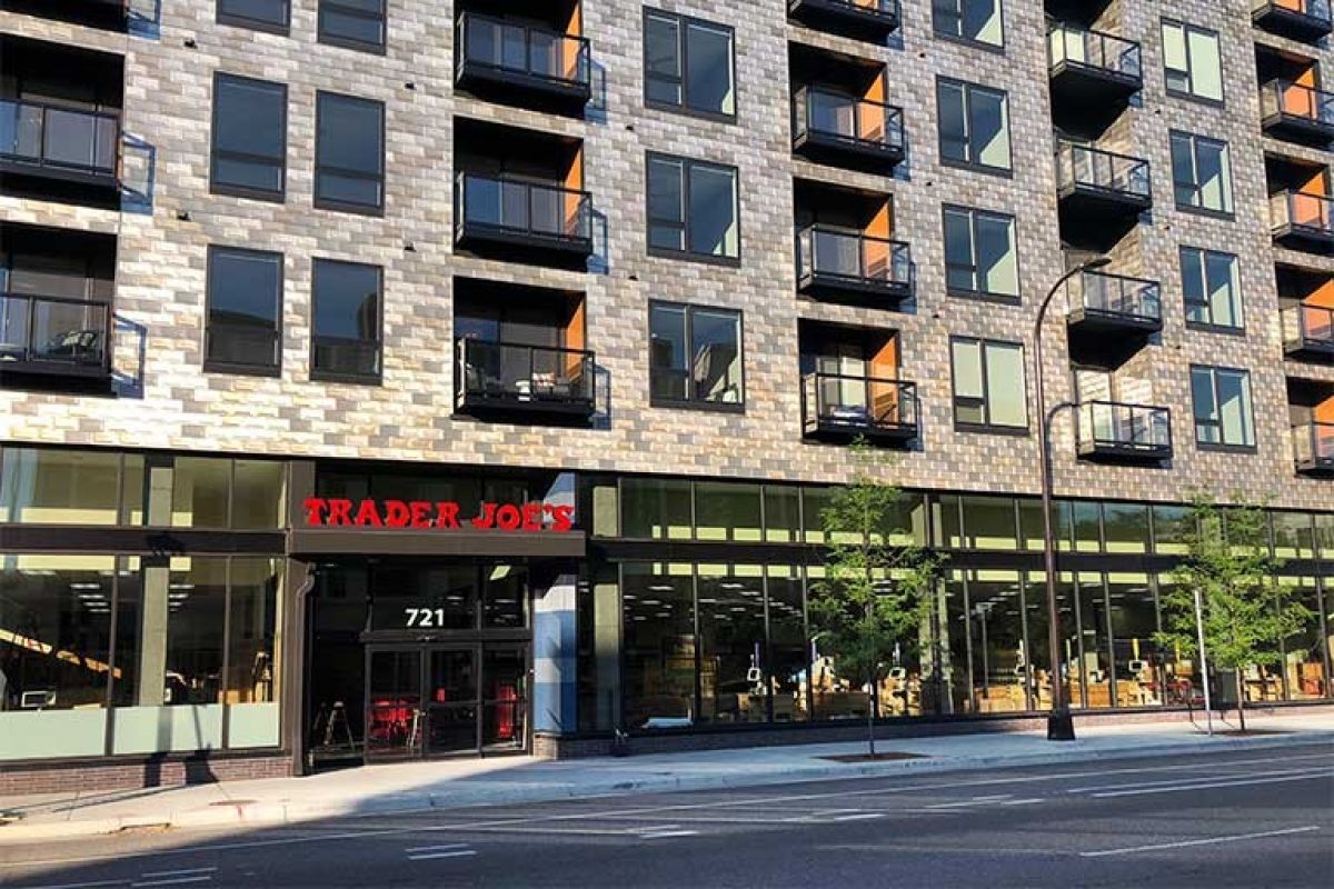 Trader Joe's storefront in Minneapolis, MN