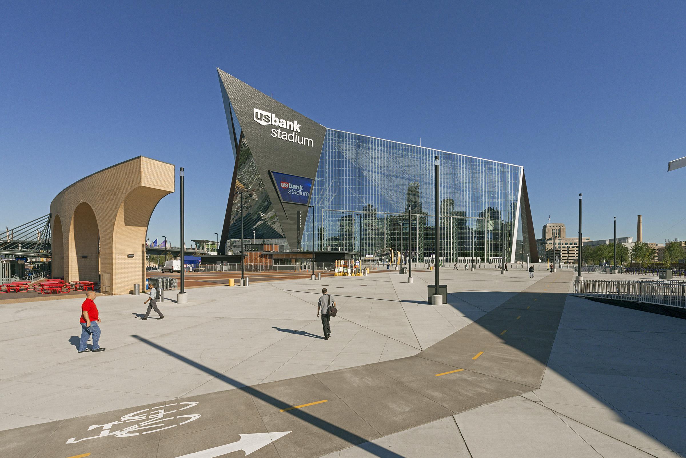 U.S. Bank Stadium exterior and plaza in Minneapolis, MN